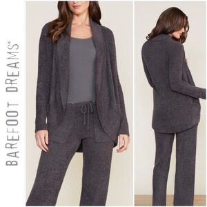 BAREFOOT DREAMS CozyChic Lite Circle Cardigan, Charcoal, Soft & Cozy, XS S